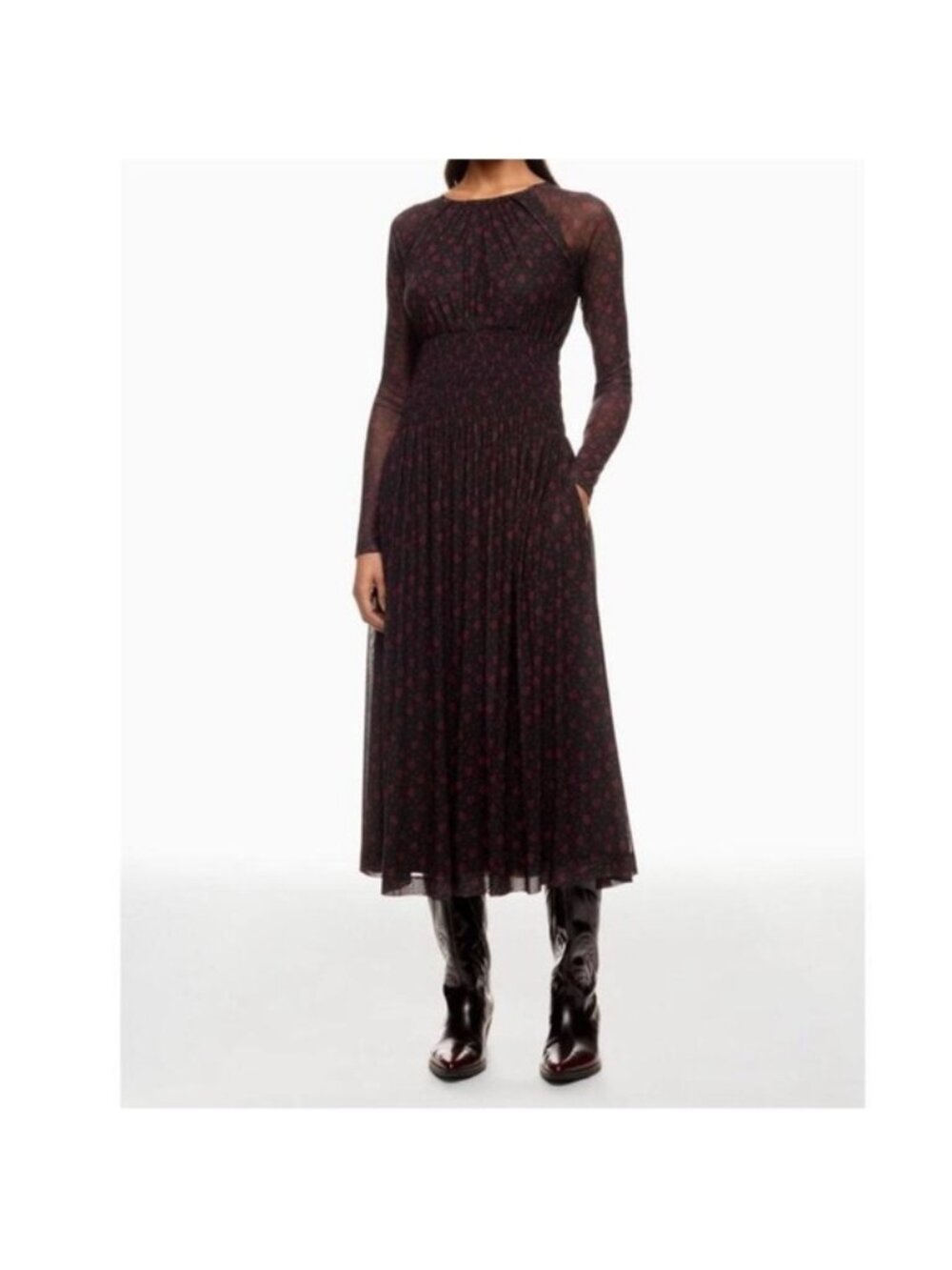 Chic Black and Red Patterned Mini Dress